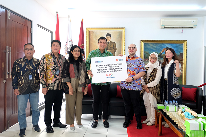 Serah Terima Bantuan CSR dari Bank BNI Kepada Universitas Bung Karno
