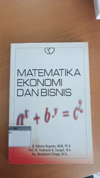 Image of Matematika Ekonomi Dan Bisnis